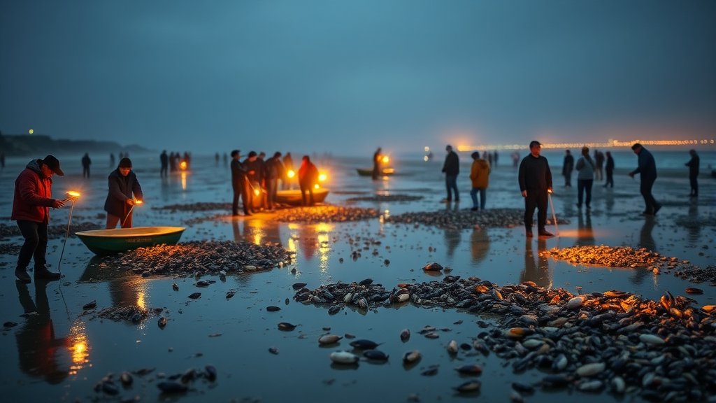 서해안 물때표 완벽 가이드: 낚시, 해루질, 안전까지 A to Z 5 물때와 해양 활동 활용법 (realistic 스타일)