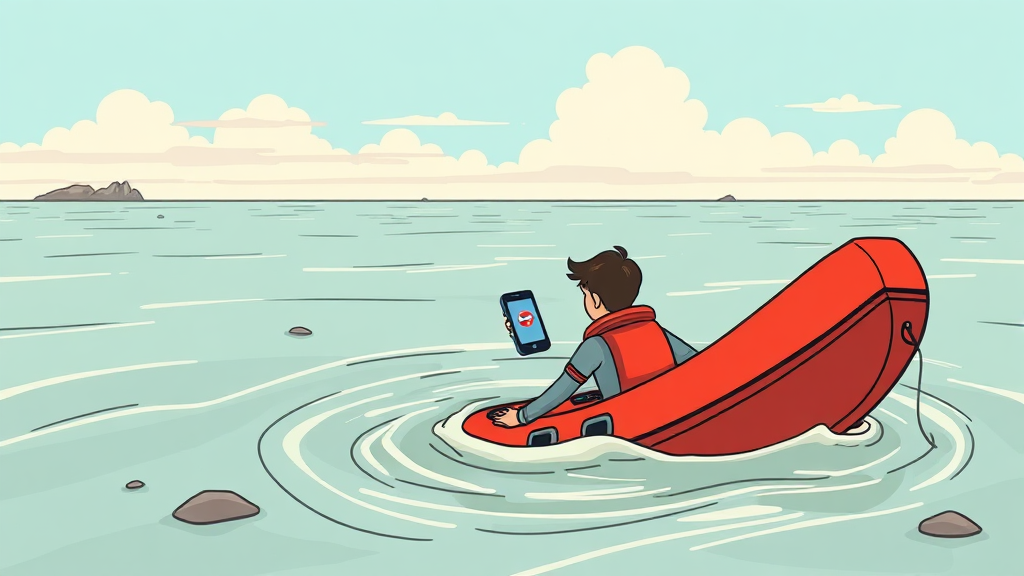 서해안 물때표 완벽 가이드: 낚시, 해루질, 안전까지 A to Z 8 서해안 안전사고 예방 (cartoon 스타일)