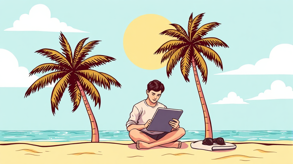 디지털 노마드란 무엇일까요? (illustration 스타일)