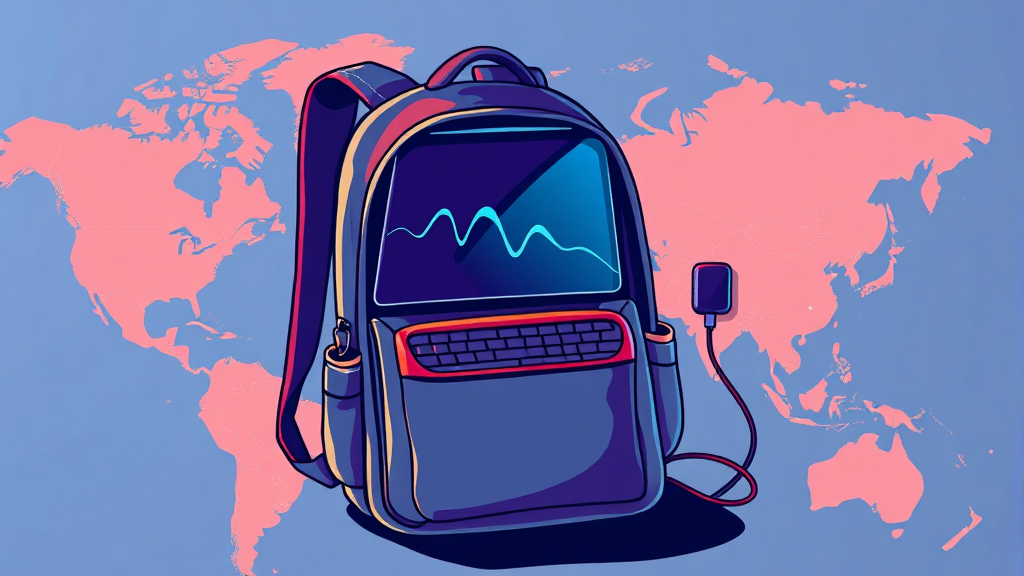 디지털 노마드를 위한 필수 장비 (illustration 스타일)