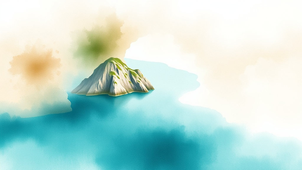 황우지해안 숨겨진 절경 (watercolor 스타일)