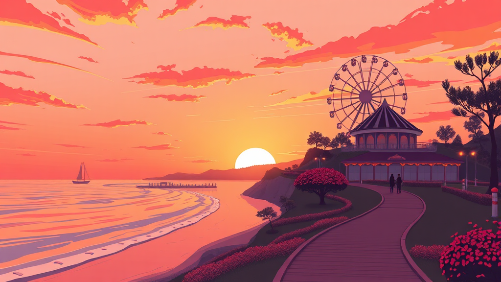 속골유원지, 편안한 휴식 (illustration 스타일)