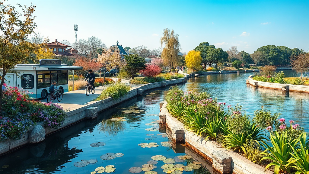 교통 정보 및 방문 팁 (realistic 스타일)