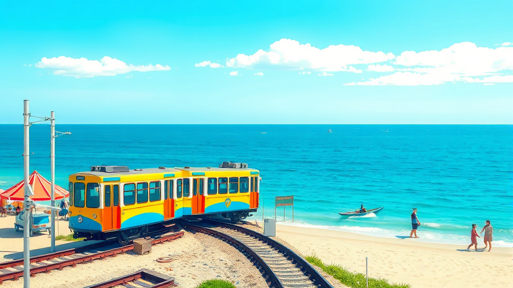 추천 코스 2: 해운대-청사포-송정 (illustration 스타일)