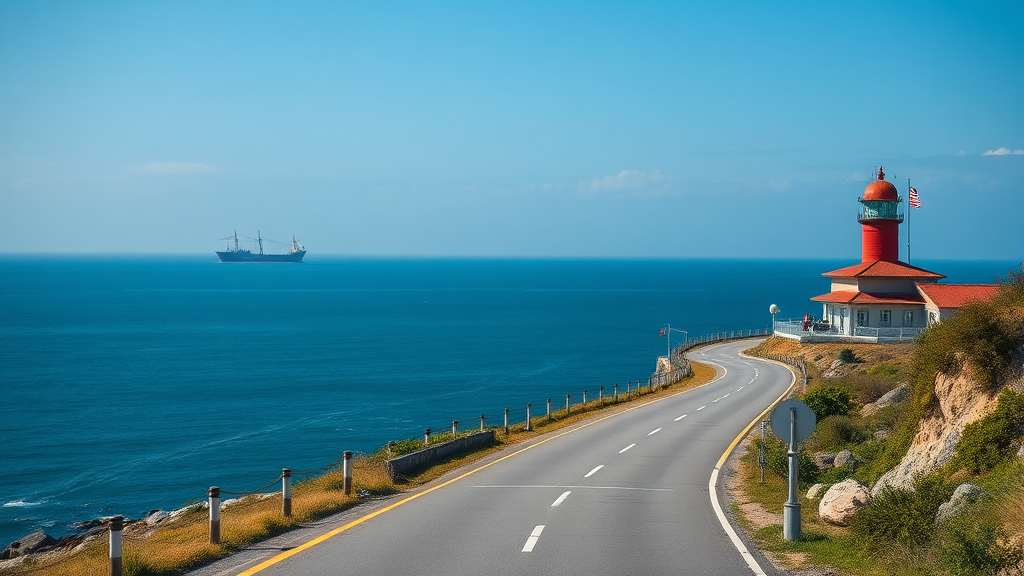 추천 코스 3: 기장 해안길 (대변항-일광-임랑) (realistic 스타일)