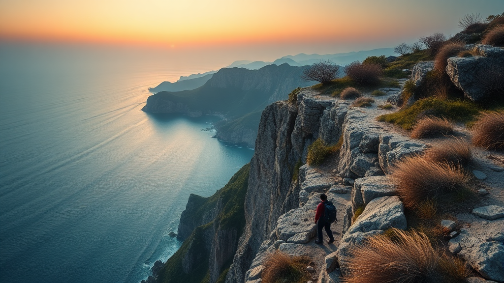 트레킹 후기 및 여행 팁 (realistic 스타일)