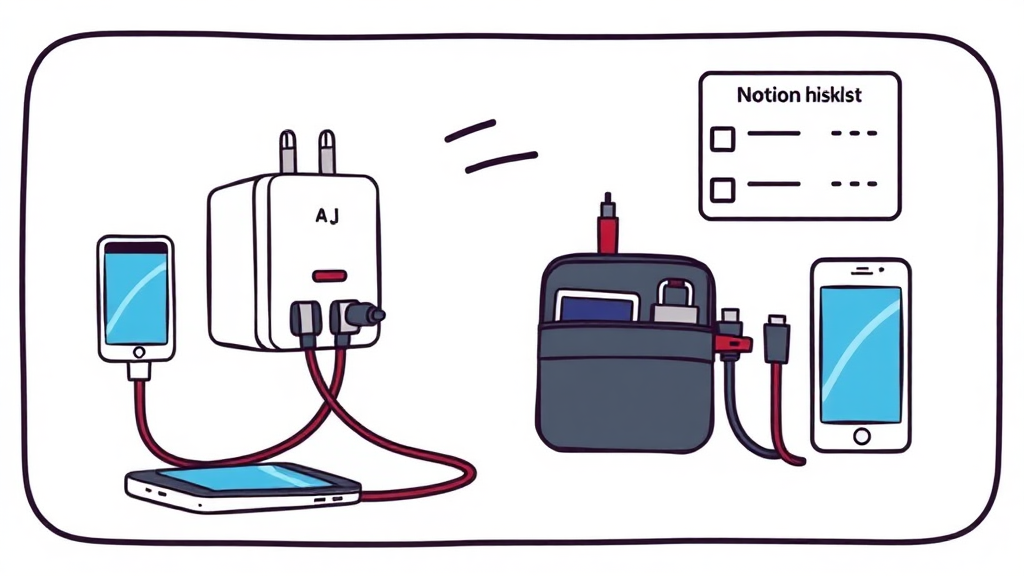 전자제품 & 충전기 (cartoon 스타일)