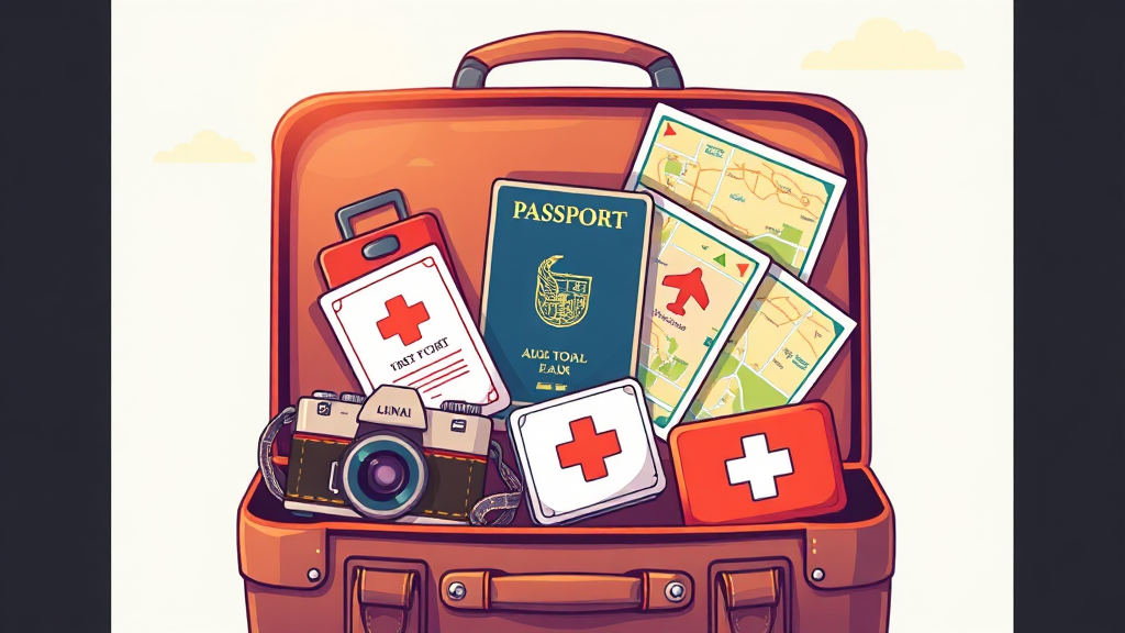 여행 전 필수 체크리스트 (illustration 스타일)