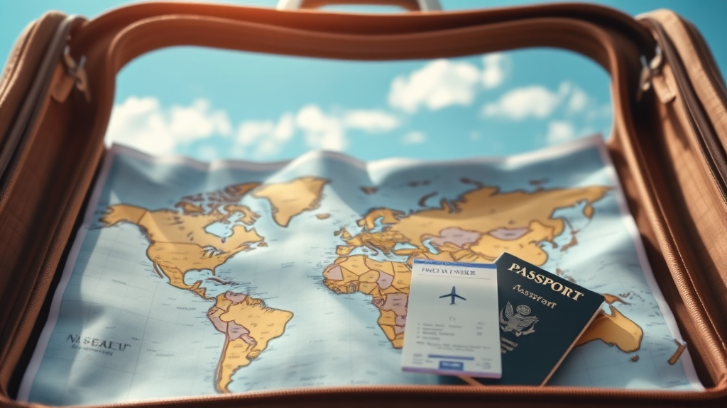 여권, 비자, 항공권 완벽 준비 (realistic 스타일)