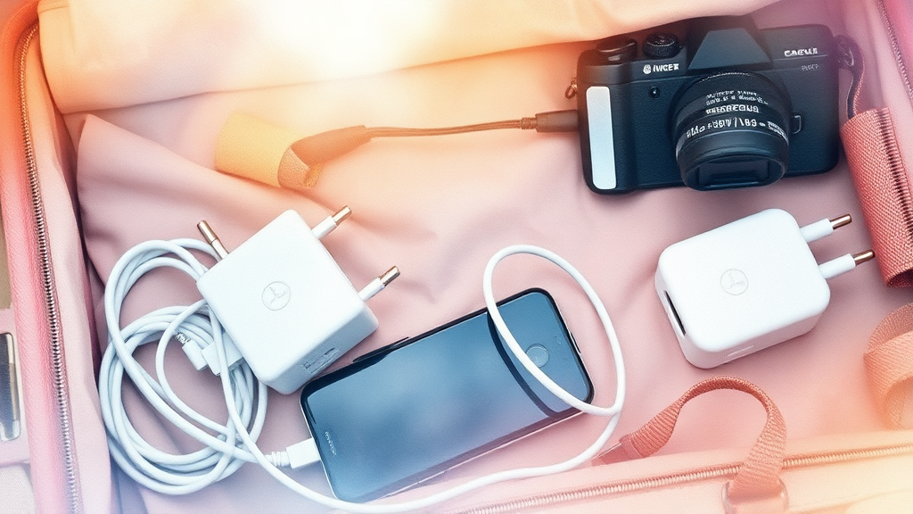 전자기기 & 충전기 완벽 준비 (watercolor 스타일)