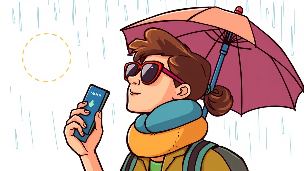 여행 편의 & 기타 용품 챙기기 (cartoon 스타일)