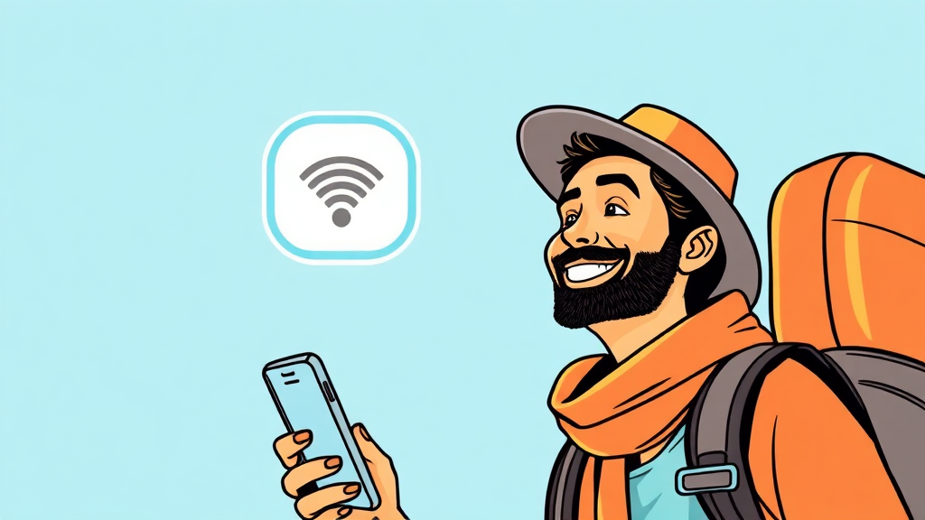 해외여행 인터넷 사용법 (illustration 스타일)