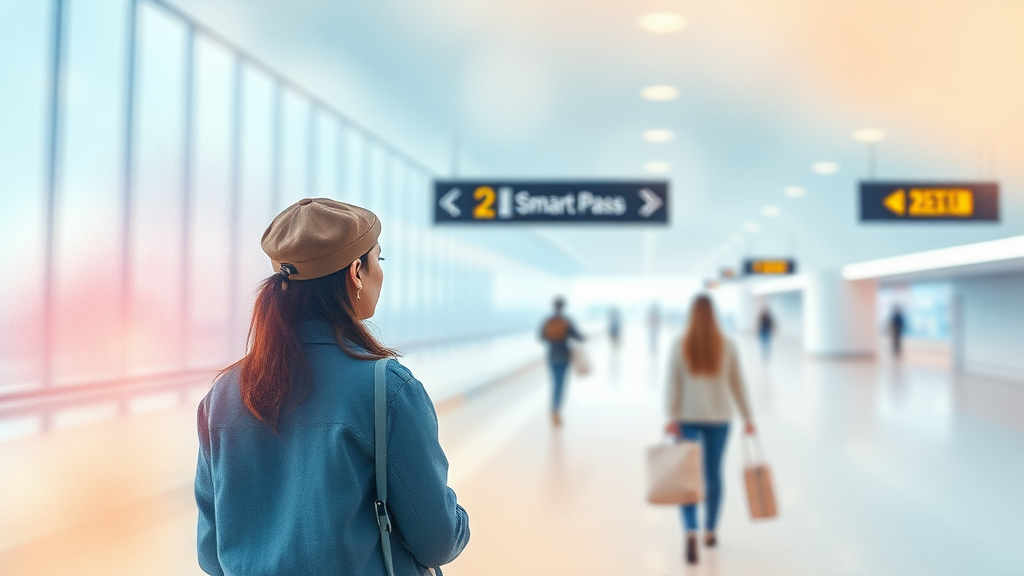 출국 시간 단축 꿀팁 대방출 (watercolor 스타일)