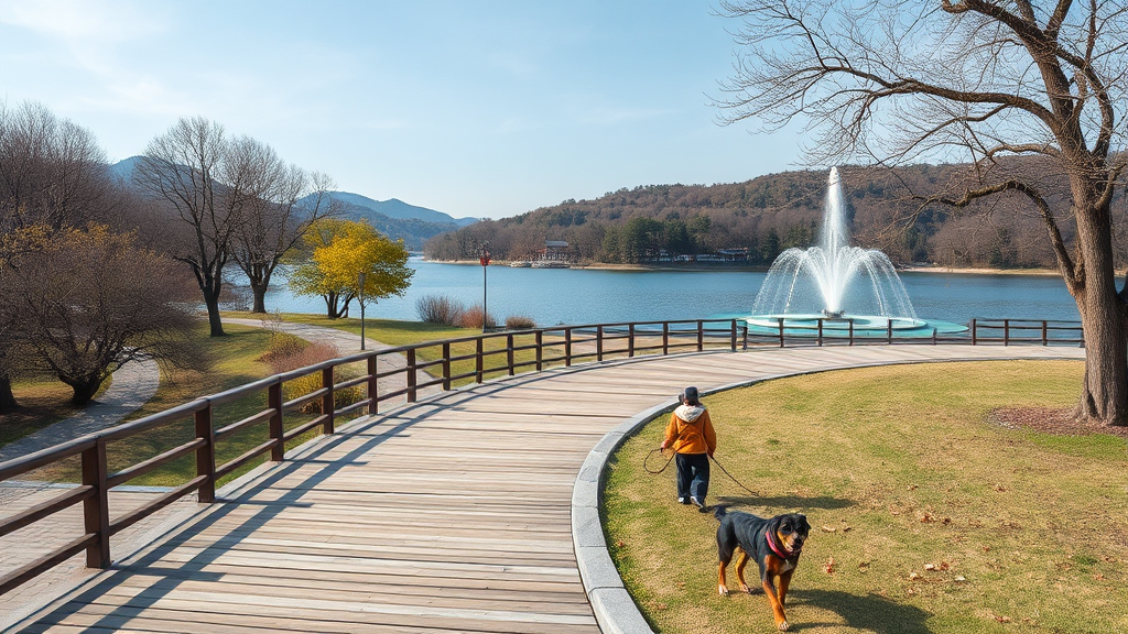 광교호수공원 주요 볼거리 (realistic 스타일)