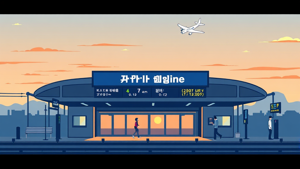 KTX 광명역 도심공항터미널 완벽 가이드: 위치, 운영시간, 이용꿀팁 A to Z 3 핵심 정보: 위치 및 운영 시간 (illustration 스타일)
