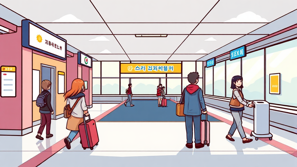KTX 광명역 도심공항터미널 완벽 가이드: 위치, 운영시간, 이용꿀팁 A to Z 6 도심공항터미널 이용의 장점 (cartoon 스타일)