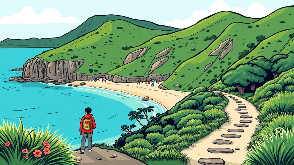 올레길 코스별 특징 (cartoon 스타일)