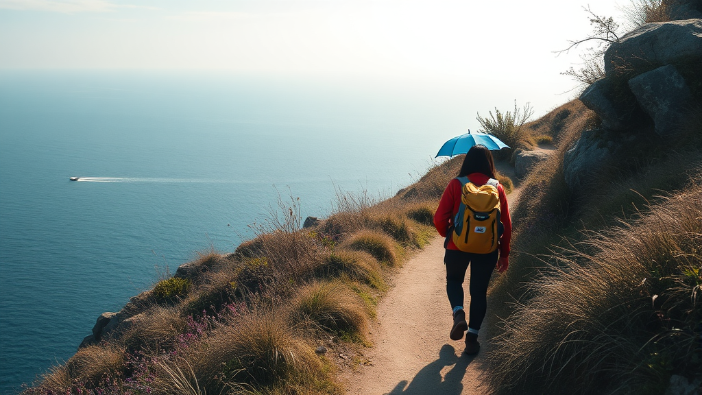 올레길 준비물 및 꿀팁 (realistic 스타일)