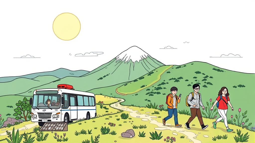 올레길 완주 지원 서비스 (illustration 스타일)