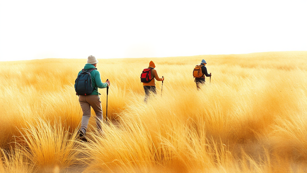 억새 산행 시 주의사항 & 준비물 (watercolor 스타일)